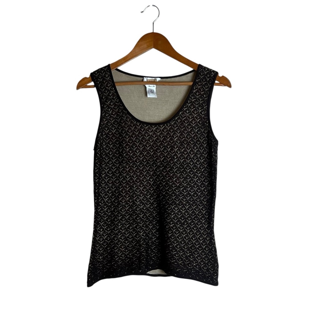 Talbots brown knit pure silk tank top. Size medium